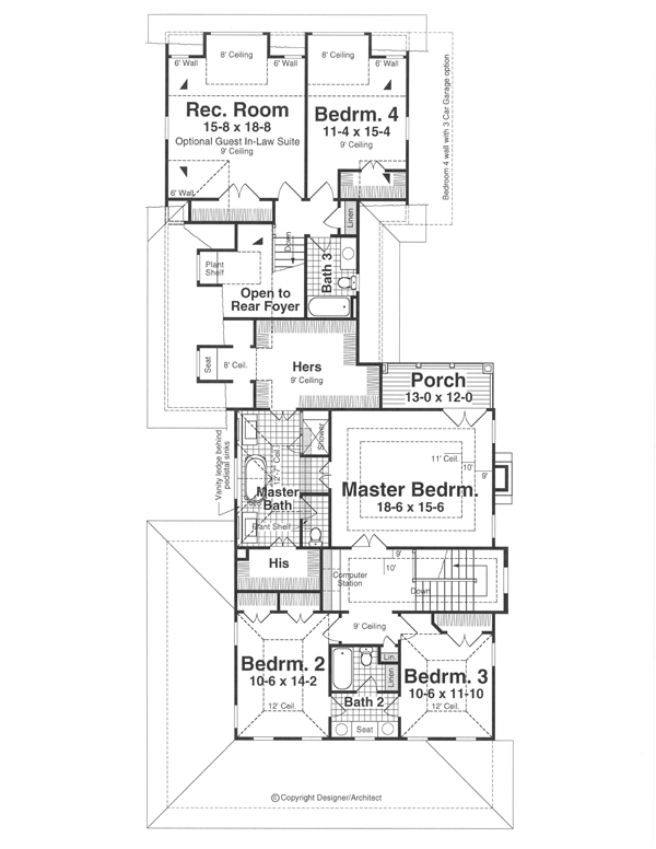 Second Floor image of HUNTINGTON-II House Plan